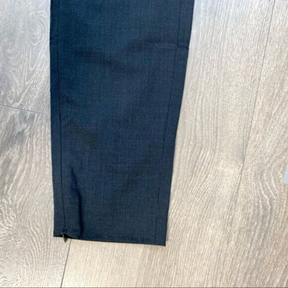 Aritzia Babaton Gabriel Pants Pleated Straight Slim Leg Trousers Navy Size 0 - Picture 8 of 14